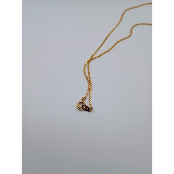 Vintage Gold Tone Heart Pendant With Rhinestone, Heart Stone Accent Necklace - Picture 5 of 6